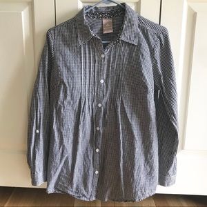 White Stag Gingham Button Up Blouse